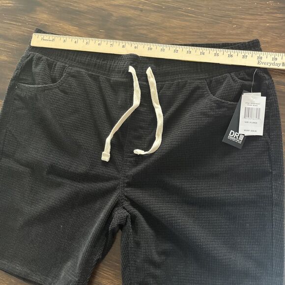 NWT DR ESSENTIALS BLACkK CORDUROY DRAW STRING SHORTS MENS SZ XL MSRP $58 - Picture 11 of 13